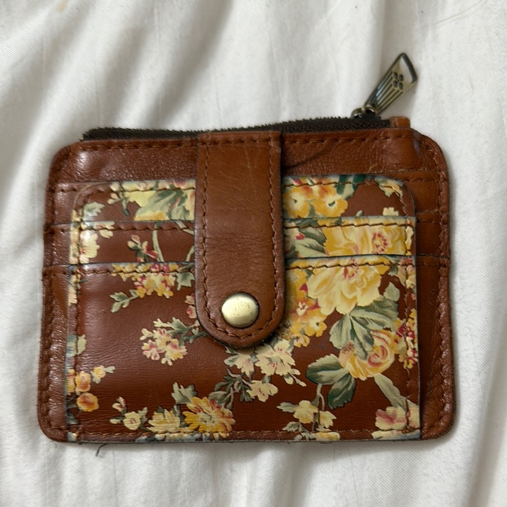 Patricia Nash Brown Floral Wallet